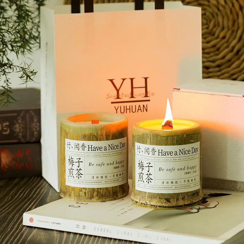 350g Natural Bamboo Cup Aromatherapy Candle