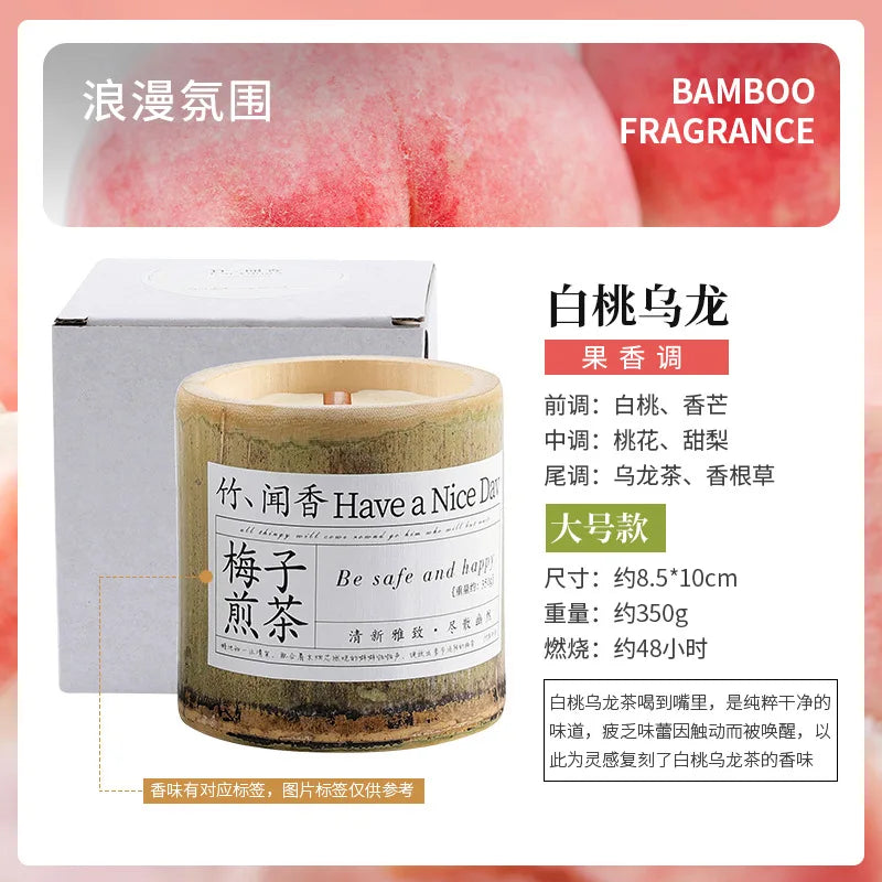 350g Natural Bamboo Cup Aromatherapy Candle