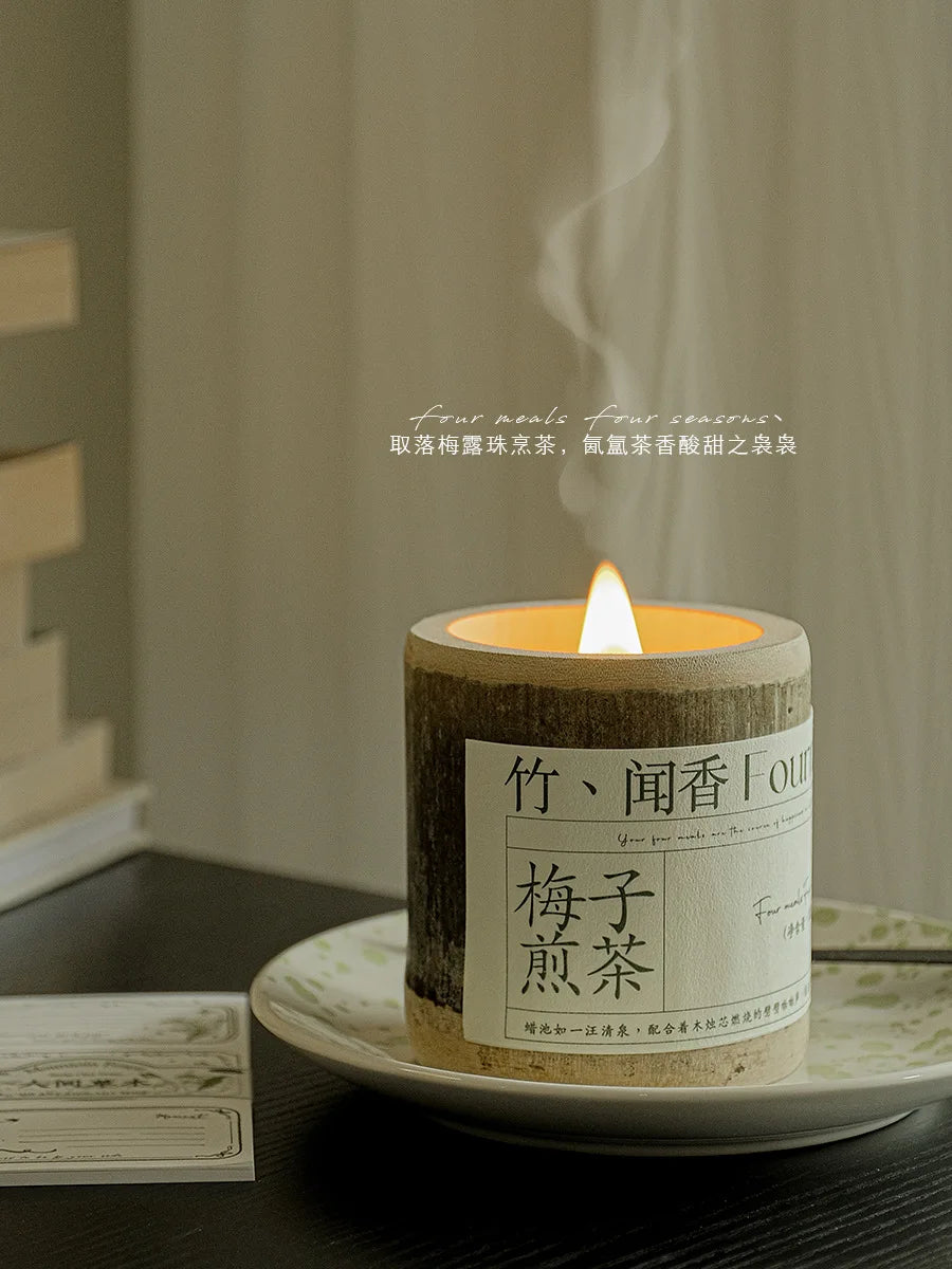 350g Natural Bamboo Cup Aromatherapy Candle