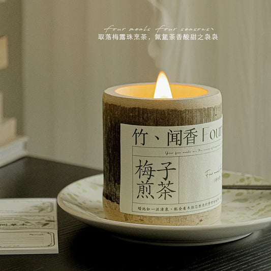 350g Natural Bamboo Cup Aromatherapy Candle