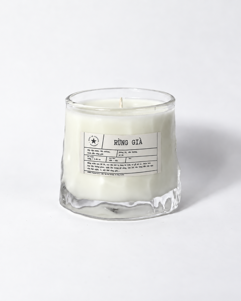 ZUNGZA handcrafted scent products on a light background — Cinnamon bark candles and glass candles