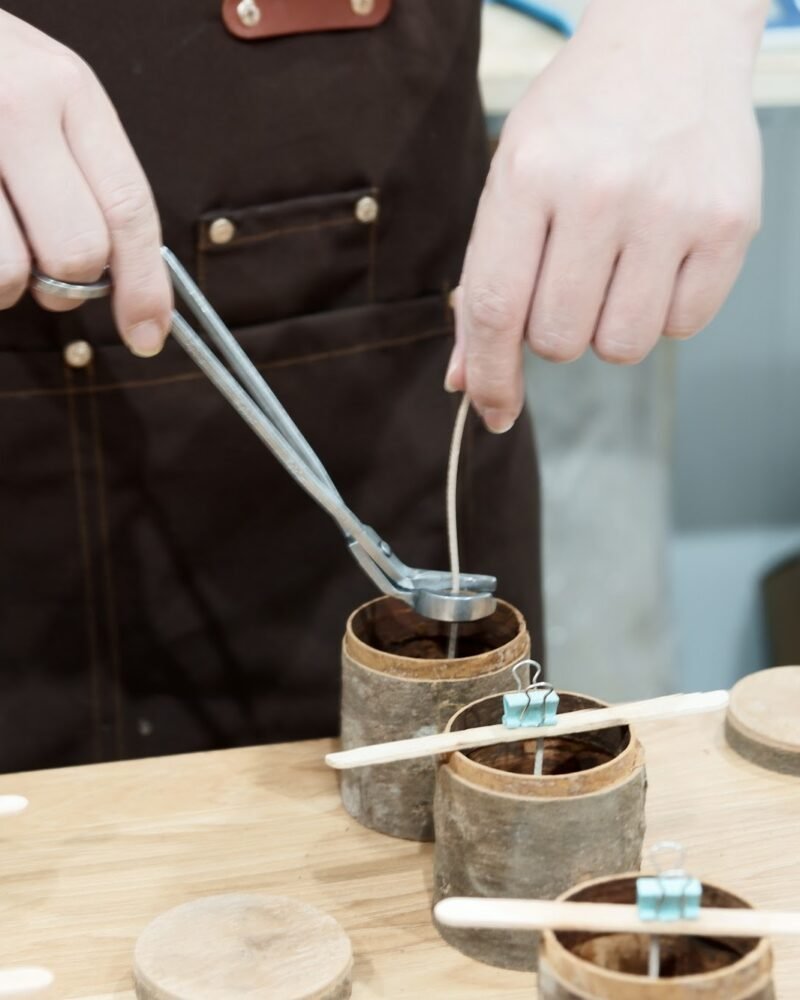 The ZUNGZA workshop in Van Phuc craft village — The cotton wick and the work it does in a candle